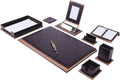 Walnut &amp; Leather Premium Desk Pad Organizer