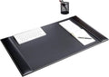 Vegan Leather Desk Blotter with Contrast Stitching