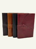 Classic Refillable Leather Journal with Strap Closure